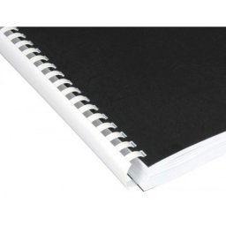 Canutillo q-connect redondo 18 mm plastico blanco capacidad 160 hojas caja de 50 unidades