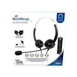 Auricular mediarange biaural diadema con microfono cable 2 m