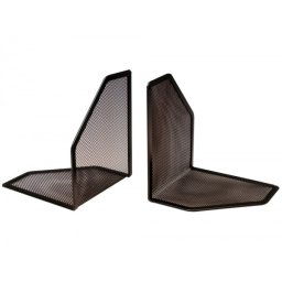 Apoyalibros metalico q-connect kf00857 rejilla negro juego 170x140x135 mm