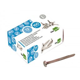 Encuadernadores liderpapel niquelados n.7 31 mm caja de 100 unidades