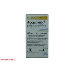 ACCUTREND TRIGLICERIDOS 25 TIRAS 250654 TIRA REACTIVA TRIGLICERIDOS - ACCUTREND (25 U )