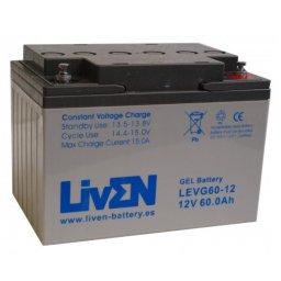 Batería para Solar de Gel Puro LEVG60-12 Liven Battery 12V 60Ah