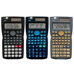 Calculadora liderpapel cientif ica xf35 240 funciones con tapa solar y pilas expositor de 10 unidades colores surtidos