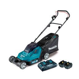 DLM432CT2 Cortacésped Makita 18Vx2 5,0 Ah LXT corte de 43 cm