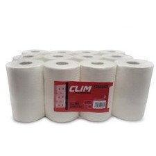 Pack 12 rollos de celulosa secamanos mini mecha 2 capas liso