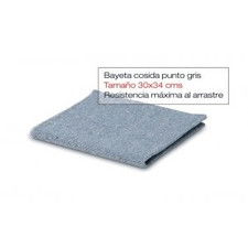 Bayeta punto gris cosida 30x34 cms. pack 12 uds