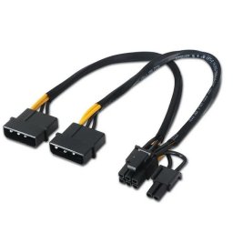 CABLE ALIMENTACION PCI EXPRESS 2 MOLEX MACHO A 6+2 PIN MACHO