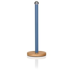 Swan Nordic Porta Rollos Papel de Cocina, Soporte Vertical para Toallas de Papel, Eje Acero al Carbono, Base de Bambú, Estable y Resistente, Diseño Moderno, Azul