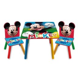 Mesa de Madera Infantil Mickey Disney con sillas - Mickey