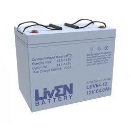 Batería de plomo AGM Liven Battery LEV64-12 12V 64Ah