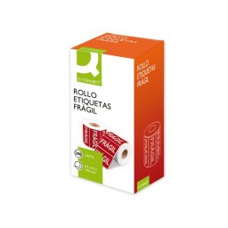 Etiqueta q-connect fragil 50x100 mm rollo de 200 unidades