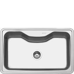 SMEG Fregadero sobre encimera LYG800 . Inoxidable. Una cubeta. Medidas 191x798x498