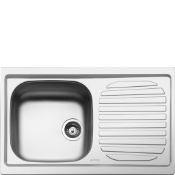 SMEG Fregadero sobre encimera LYP791D . Inoxidable. Una cubeta. Con escurridor. Medidas 150x790x500