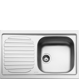 SMEG Fregadero sobre encimera LYP791S . Inoxidable. Una cubeta. Con escurridor. Medidas 150x790x500