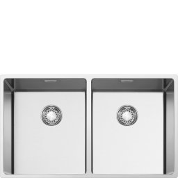 SMEG Fregadero sobre encimera VR12S3434 . Inoxidable. Dos cubetas. Medidas 201x740x440