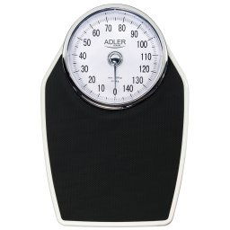 Adler AD8177 Báscula de Baño Analógica Mecánica, Profesional 150 Kg, Gran Precisión, Superficie Antideslizante, no Digital, Fácil de Usar, sin Pilas, Metal