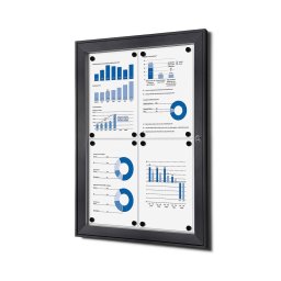 Vitrina de color antracita para 4 DIN A4