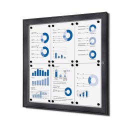Vitrina de color antracita para 6 DIN A4