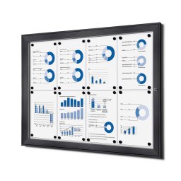 Vitrina de color antracita para 8 DIN A4