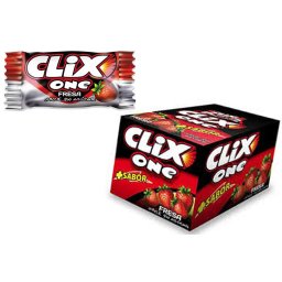 Chicles Clix sin azcar fresa 150u