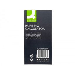 Calculadora q-connect impresora pantalla papel kf11213 12 digitos tinta azul