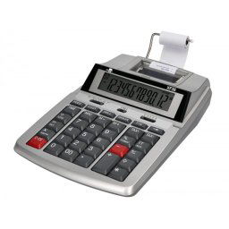 Calculadora liderpapel impresora pantalla papel 57 mm 12 digitos impresion bicolor blanca 235x155x62 mm