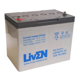 Batería solar gel 12v 70Ah LEVG70-12 Liven