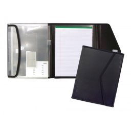 Carpeta liderpapel portadocumentos polipropileno con 5 bolsas y bloc de notas cierre de velcro din a4 negro