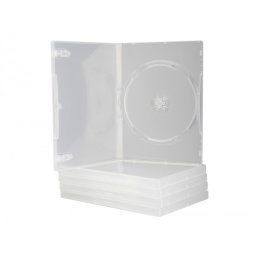 Caja dvd q-connect transparente pack de 5 unidades