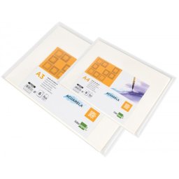 Papel dibujo liderpapel 297x420mm 300g/m2 acuarela pack de 6 hojas