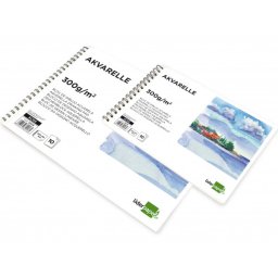 Bloc dibujo liderpapel acuarela espiral 297x210mm 10 hojas 300g/m2 sin recuadro