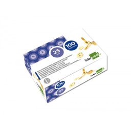 Encuadernadores liderpapel latonados con arandela 40 mm caja de 100 unidades