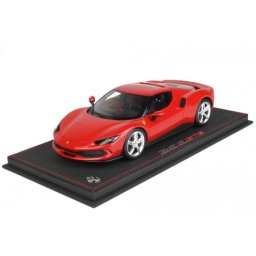 FERRARI 296 GTB Hybrid 830HP V6 2021 Rosso Corsa 322 - BBR Escala 1:18 (P18210A)