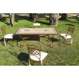 Conjunto Forja Mesa y 4 Sillas y 2 Sillones