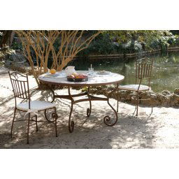 Conjunto Forja Mesa y 4 Sillones Forja