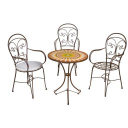 Conjunto Forja Canarias 3 Sillones y 1 Mesa Forja