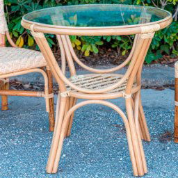 Mesa Rattan Bambu 6 Tamaños