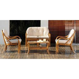 Conjunto Sillones Sofa y Mesa Bambu Brabar