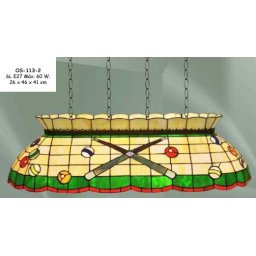 Lampara Oval Tiffany Billar Grande
