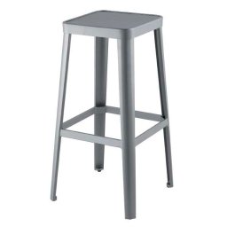 Banqueta Apilable de Acero y Madera Serie Alfamar