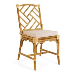 Silla Comedor Rattan Natural con Cojin Serie Rombo