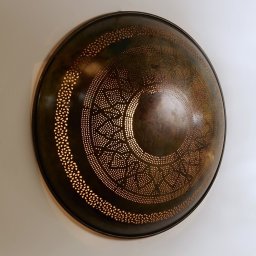 Aplique Grande Redondo Estilo Oriental Cobre Perforado Charlotte