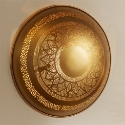 Aplique Grande Redondo Estilo Oriental Oro Perforado Dagmar