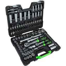 Caja de herramientas 113 piezas vasos de 12 caras JBM 54036