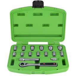 Caja de herramientas 17 piezas vasos pasantes JBM 50623