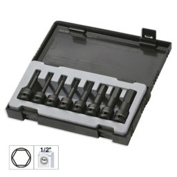 JBM 52339 Set de 8 puntas de impacto hexagonal de 1/2