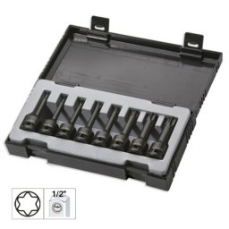 JBM 52340 Set de 8 puntas de impacto torx de 1/2