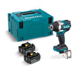 DTW701RTJ Llave impacto Makita BL 18V LXT 700Nm 5Ah 2 bat. MakPac 1/2