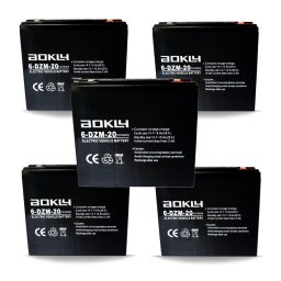 Kit de 5 Baterías de plomo AGM AOKLY POWER 6DZM20 12V 20A