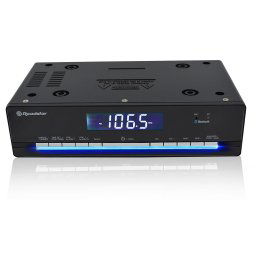 Roadstar CLR-725BT/BK Radio de Cocina Bajo Mueble Digital PLL FM, Altavoz Bluetooth Manos Libres, Alarma Dual, Temporizador para Apagado, Pantalla LCD, Negro